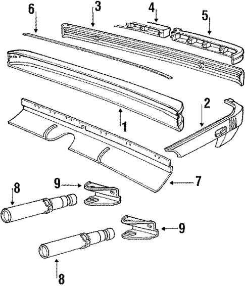 Rear Bumper for 1985 BMW 635CSi #0