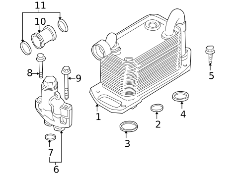 Engine Oil Cooler for 2000 BMW M5 #0