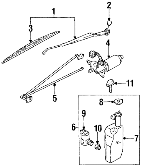 Wiper & Washer Components for 1994 Kia Sephia #0