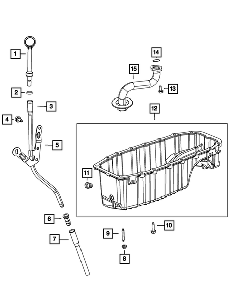 Engine Oiling, Oil Pan and Indicator (Dipstick) for 2013 Dodge Dart #0