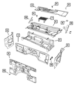 4589842AD - Body Sheet Metal Except Doors: Dash Panel for Jeep: Wrangler, Wrangler JK Image
