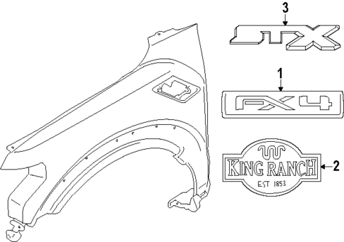 Exterior Trim - Fender for 2018 Ford Expedition #0
