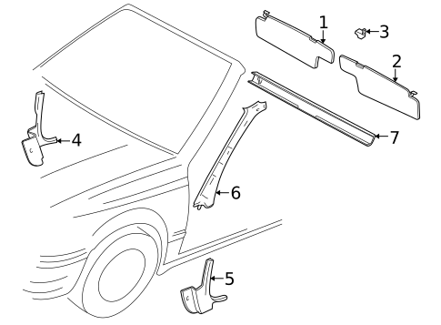 Interior Trim - Roof for 2000 Volkswagen Cabrio #0