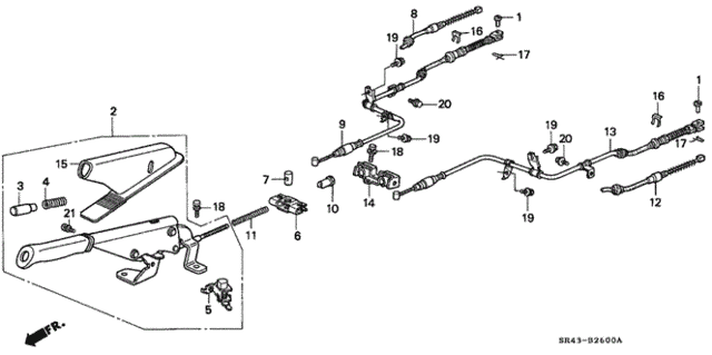 Parking Brake for 1993 Honda Civic #0