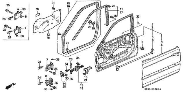 Front Door Panels for 1991 Acura Legend #0