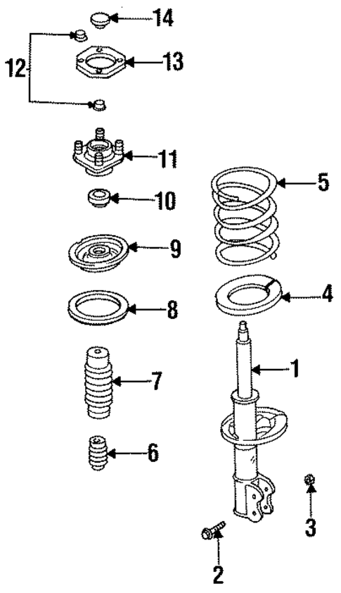 Struts & Suspension Components for 1994 Mazda MX-6 #0