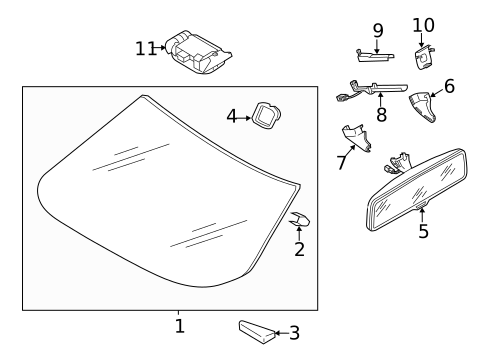Glass - Windshield for 2012 Volkswagen Passat #0