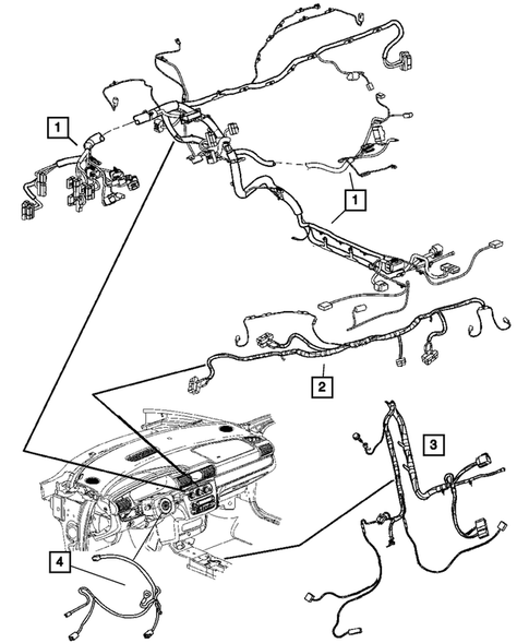 Wiring-Instrument Panel for 2004 Chrysler Sebring #0