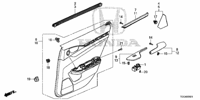 Rear Door Lining (2) for 2017 Honda Civic #0