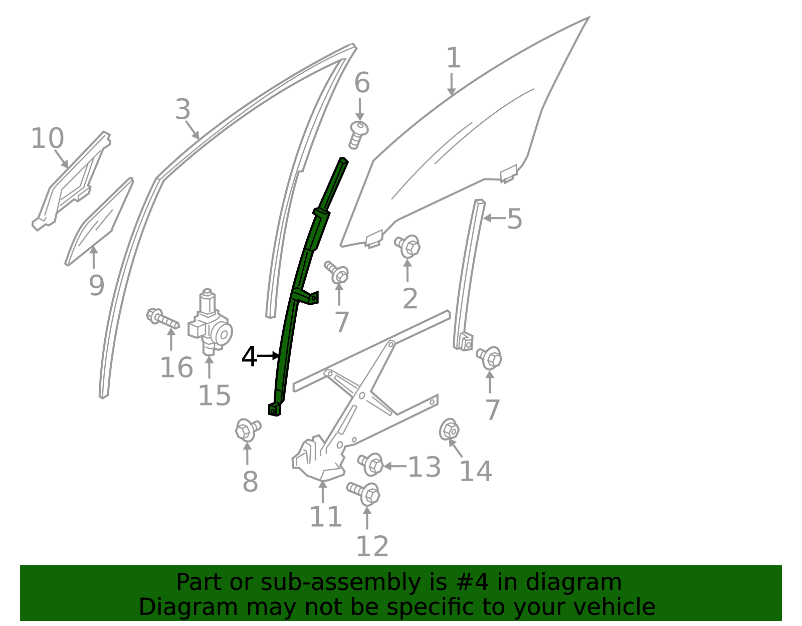 72230-TG7-A01 - Sash R Front Door Quarter - 2016-2021 Honda | Honda Car ...