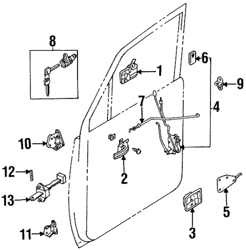 Front Door for 1991 Isuzu Rodeo #1