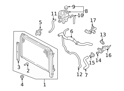 Radiator & Components for 2008 Mazda Tribute #0
