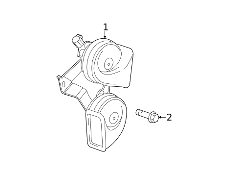 Horn for 2015 Cadillac ATS #0