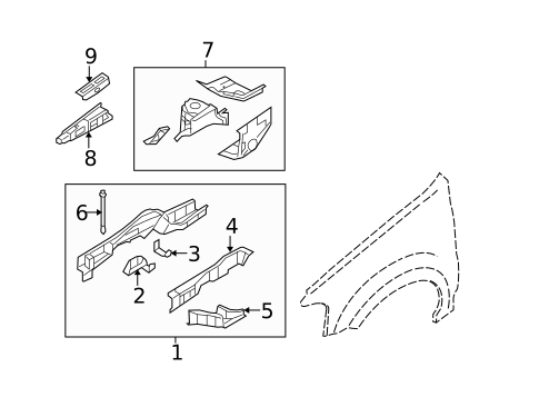 Structural Components & Rails for 2011 Ford Escape #0