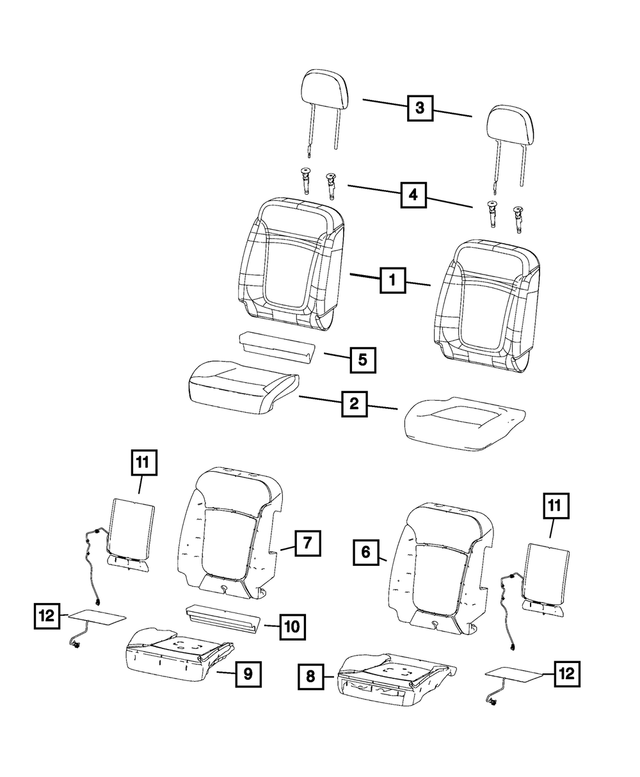 68284356AA - : Seat Back Foam for Mopar Image