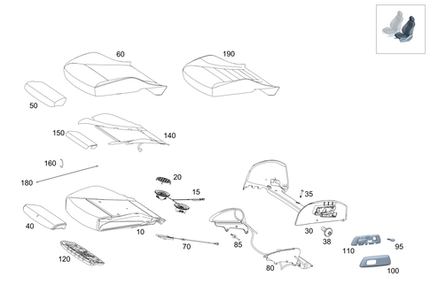 Left Seat for 2021 Mercedes-Benz GLC63 AMG S #0