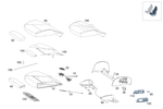 2059107816 - Driver Seat: Padding, Frt. Seat Cush for Mercedes-Benz: C350e, C400, C450 AMG, C63 AMG, GLC300, GLC43 AMG, GLC63 AMG, GLC63 AMG S Image
