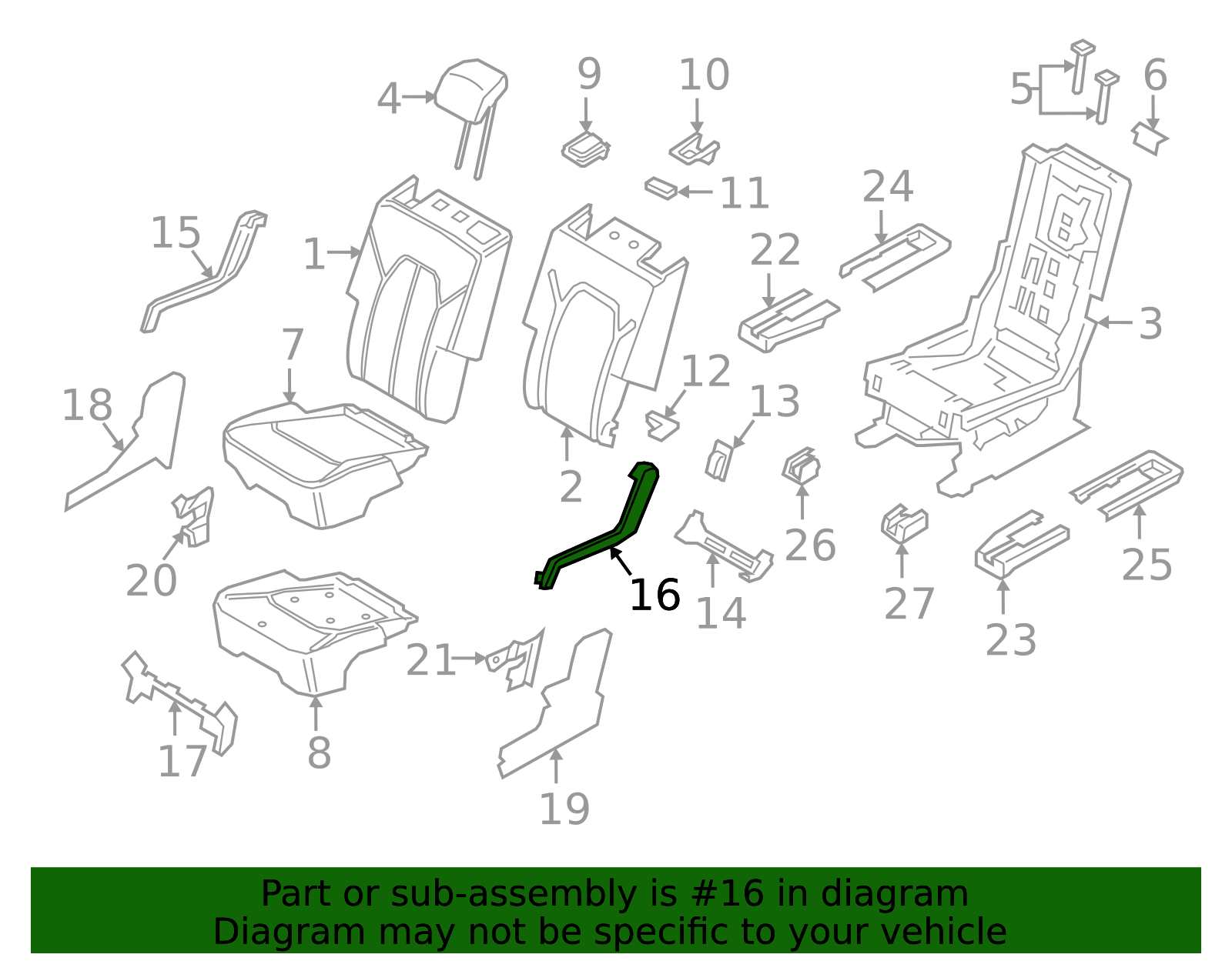 2022-2025 Ford Cover Seat Pivot JL1Z-7861349-AY | Buy Ford Parts Direct