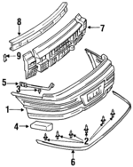 22588751 - Body: Bumper Cover for Pontiac: Grand Am Image