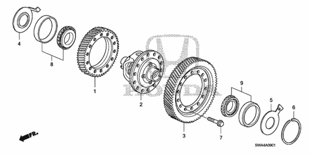 AT Differential (4WD) for 2007 Honda CR-V #0