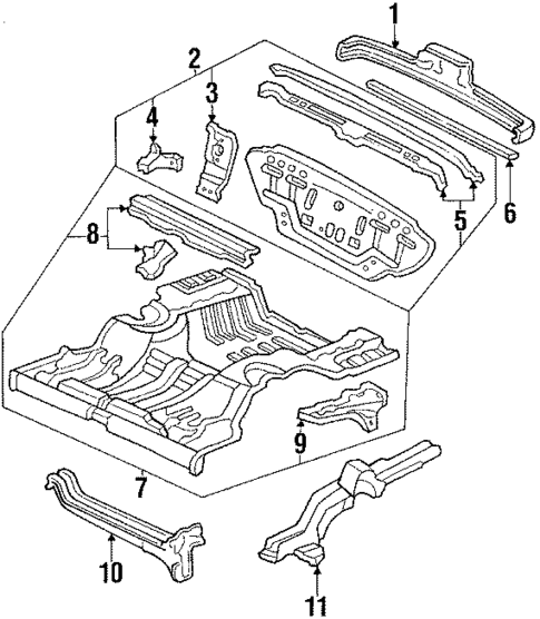Rear Body for 1987 Acura Integra #0