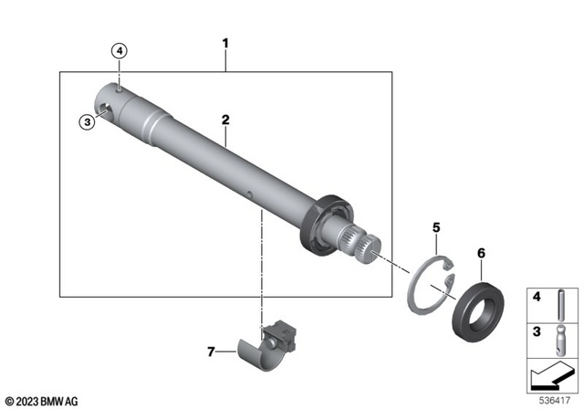 23001542926 - : Selector Shaft            for BMW-Motorrad Image