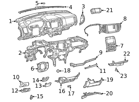 Instrument Panel Components for 2025 Dodge Durango #0