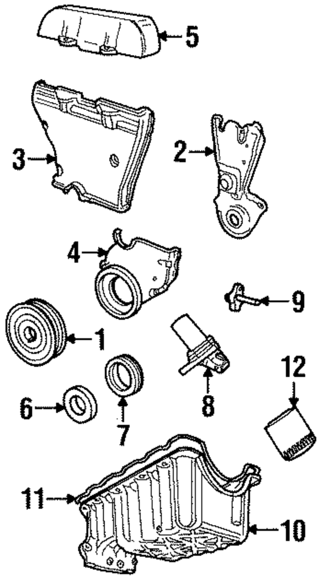 F7RZ6030AA - Engine: Engine Timing Cover for Ford Image