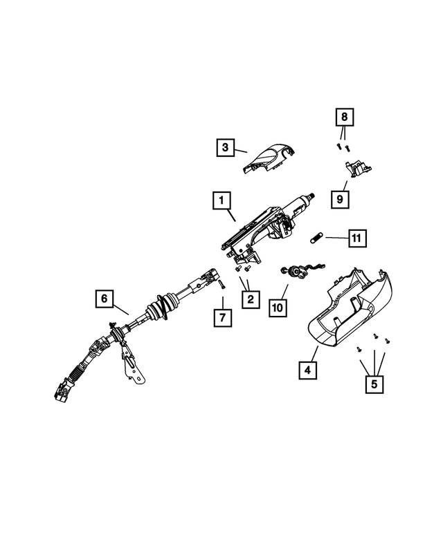 1JE43XDVAA - Steering: Steering Column Shroud for Mopar Image