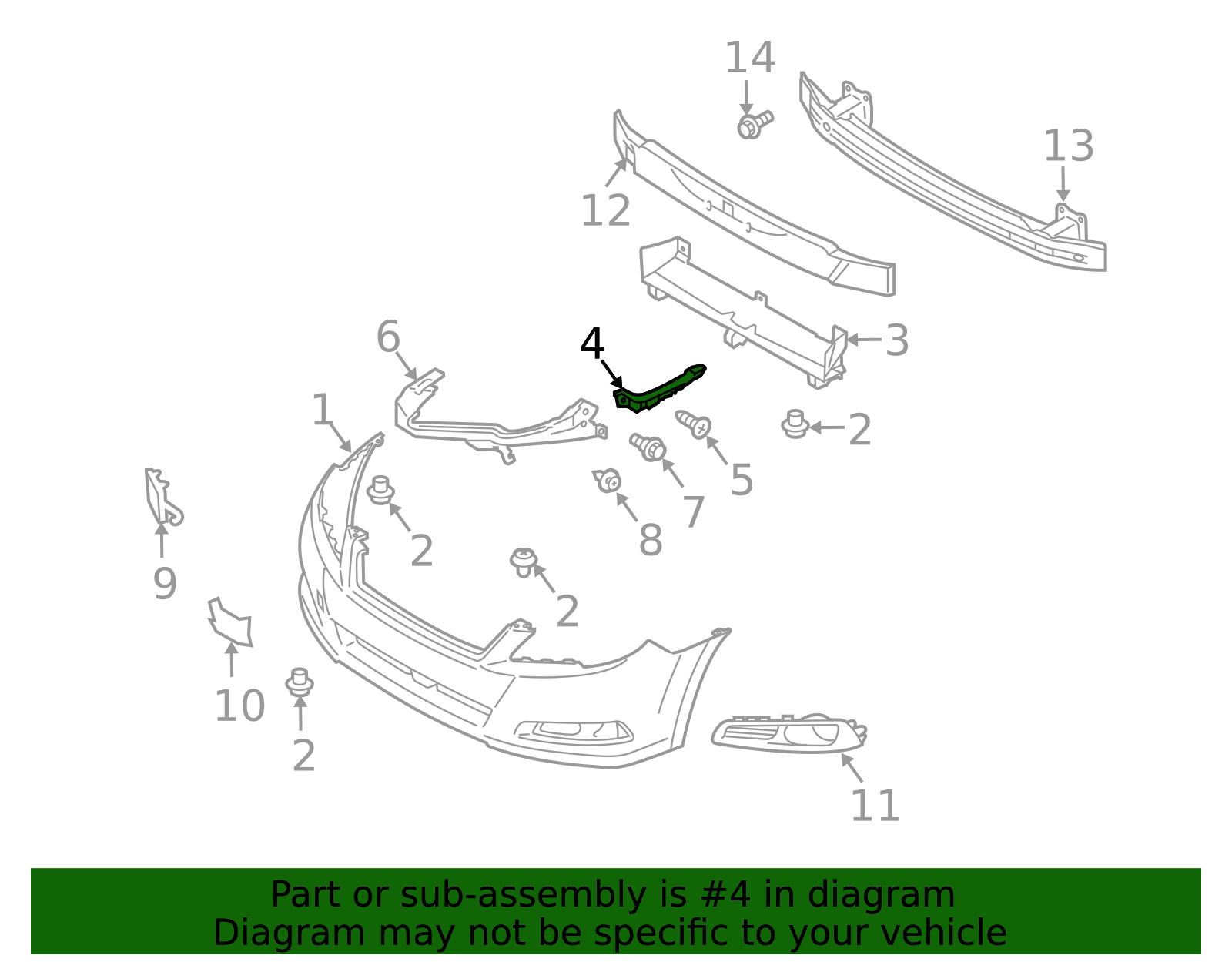 2010-2014 Subaru Corner Support 57707AJ53A | Subaru Online Parts