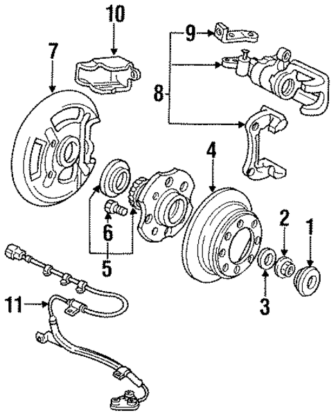 thumbnail image 2 of A-Premium Rear Left & Right Disc Brake Calipers With Brackets For Honda Accord 1991-1997 2 of 4