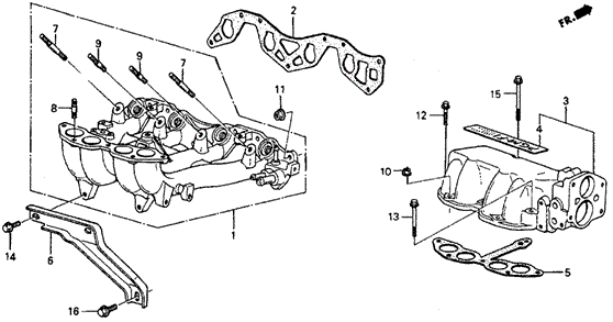 Intake Manifold (PGM-FI) for 1986 Honda Civic #0