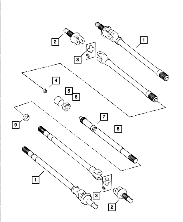 GR003004AB - Front Suspension &amp; Drive: Front Axle U Joint, Right Or Left for Mopar Image