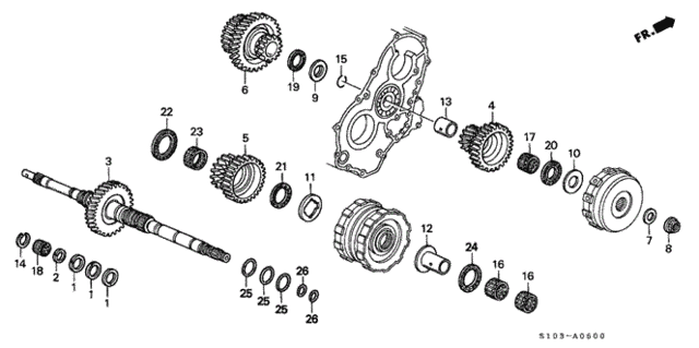 AT Mainshaft for 2000 Honda CR-V #0