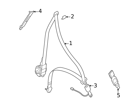Seat Belt for 2007 Mitsubishi Endeavor #1