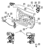 68018090AA - Doors, Door Mirrors and Related Parts: Latch Presenter, Right for Mopar Image