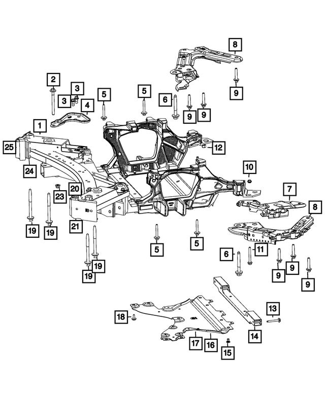 68456172AC - : Front Cross-Member Brace for Mopar Image