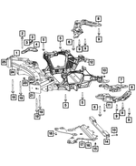 68518435AC - Front Suspension: Front Suspension Cradle for Jeep: Grand Cherokee, Grand Cherokee L Image