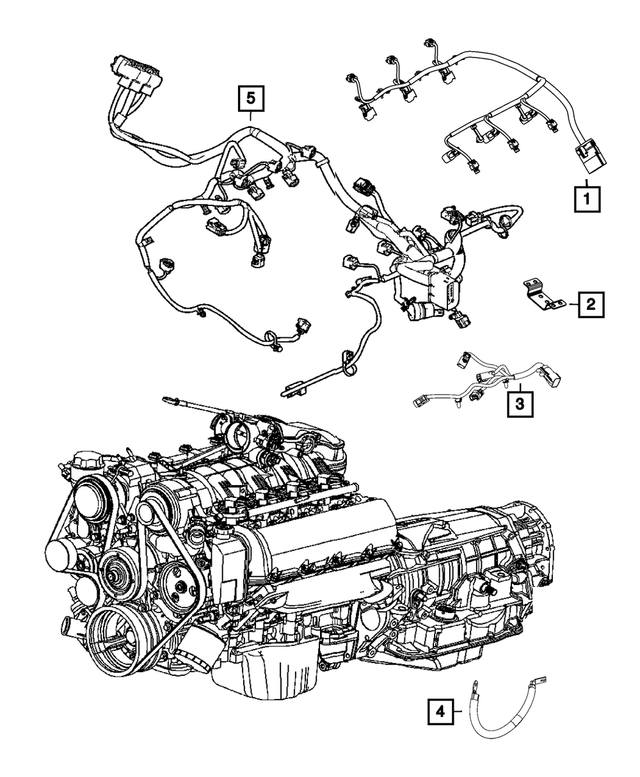5148104AA - Electrical: Engine Wiring Bracket for Mopar Image image