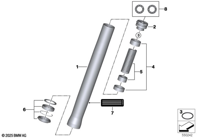 31425A6D352 - Front Axle, Front Suspension: Lid -  for BMW-Motorrad Image