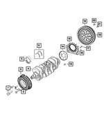 68098347AA - 1.4L Turbo; Engine: Crankshaft Main Bearing for Fiat: 124 Spider, 500, 500L, 500X | Jeep: Renegade Image