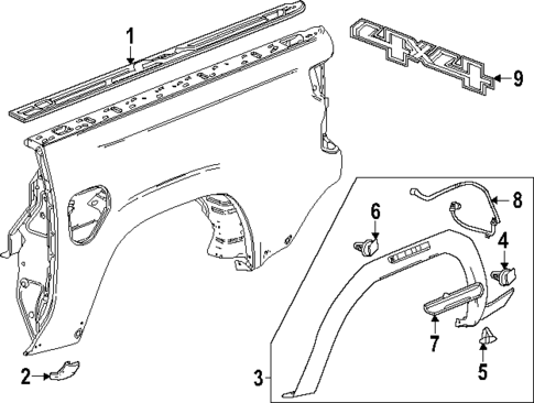 Exterior Trim - Pick UP Box for 2025 GMC Canyon #0