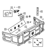 68061347AA - Body Sheet Metal Except Doors: Truck Bed Divider Grip Lock Kit for Dodge: Ram 1500 | Ram: 1500, 1500 Classic, 2500, 3500 Image