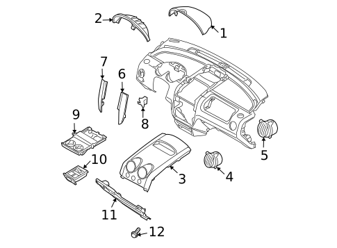 Instrument Panel Components for 2007 Chevrolet Aveo5 #0