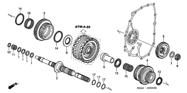 AT Mainshaft for 2003 Honda CR-V #0