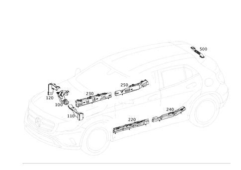 Cable Cover and Cable Ducts for 2018 Mercedes-Benz GLA250 #0