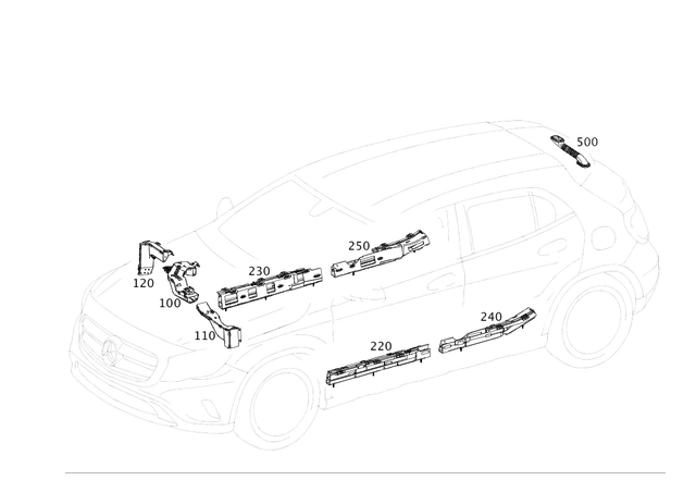 2465460380 - Electrical System: Cable Rail for Mercedes-Benz Image image