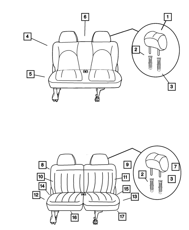 QT981J1AA - Interior Trim: Headrest Sleeve for Mopar Image