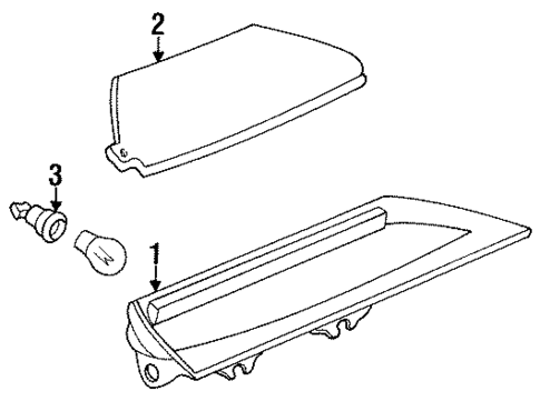 High Mounted Stop Lamp for 1995 Buick Riviera #0