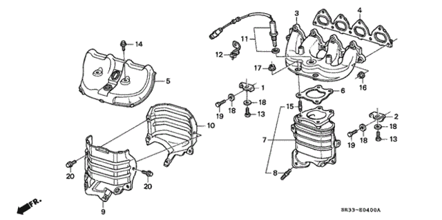 Exhaust Manifold (1) for 1995 Honda Civic #0